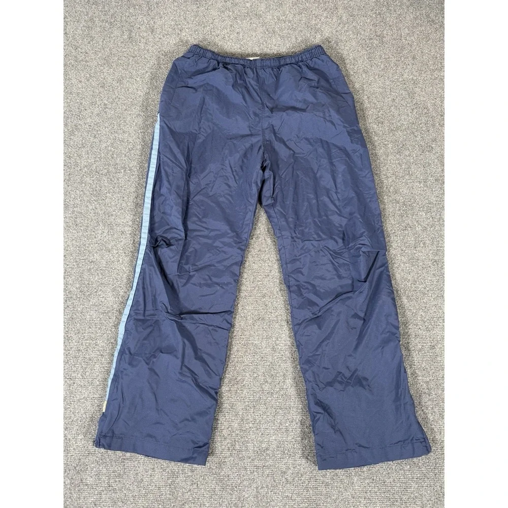 Vintage Nike Youth Large (14-16) Blue Lined Track Pants Zip Leg Soccer Warm Up